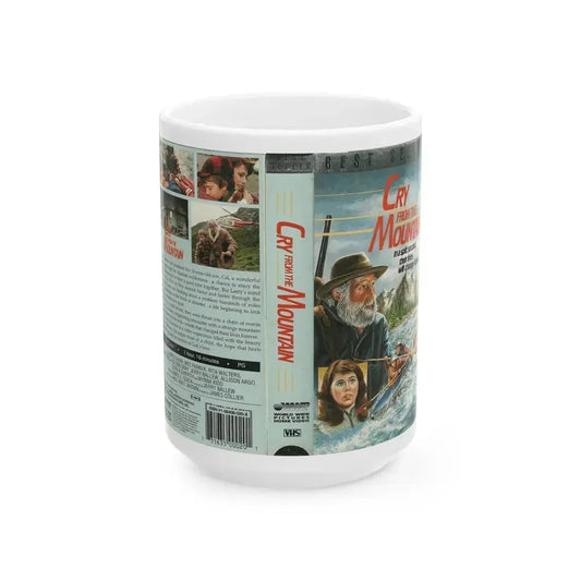 CRY FROM THE MOUNTAIN (VHS COVER) - White Coffee Mug 15oz - Go Mug Yourself
