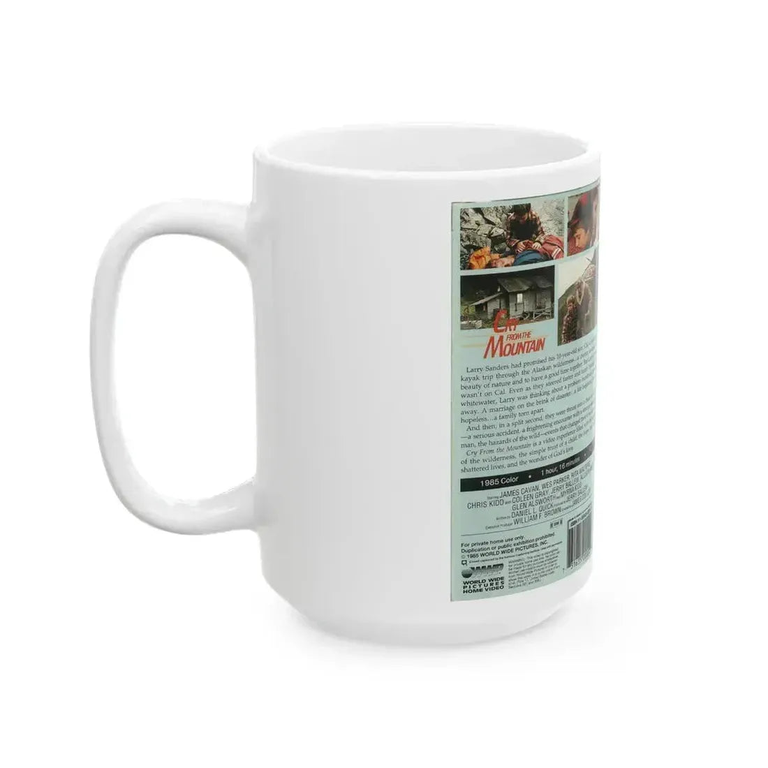 CRY FROM THE MOUNTAIN (VHS COVER) - White Coffee Mug - Go Mug Yourself