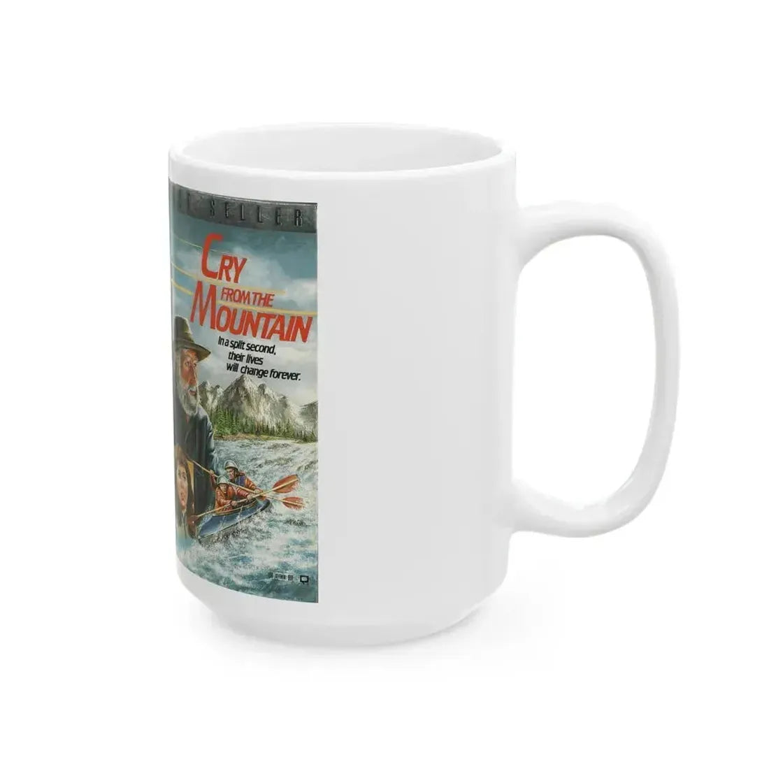 CRY FROM THE MOUNTAIN (VHS COVER) - White Coffee Mug - Go Mug Yourself