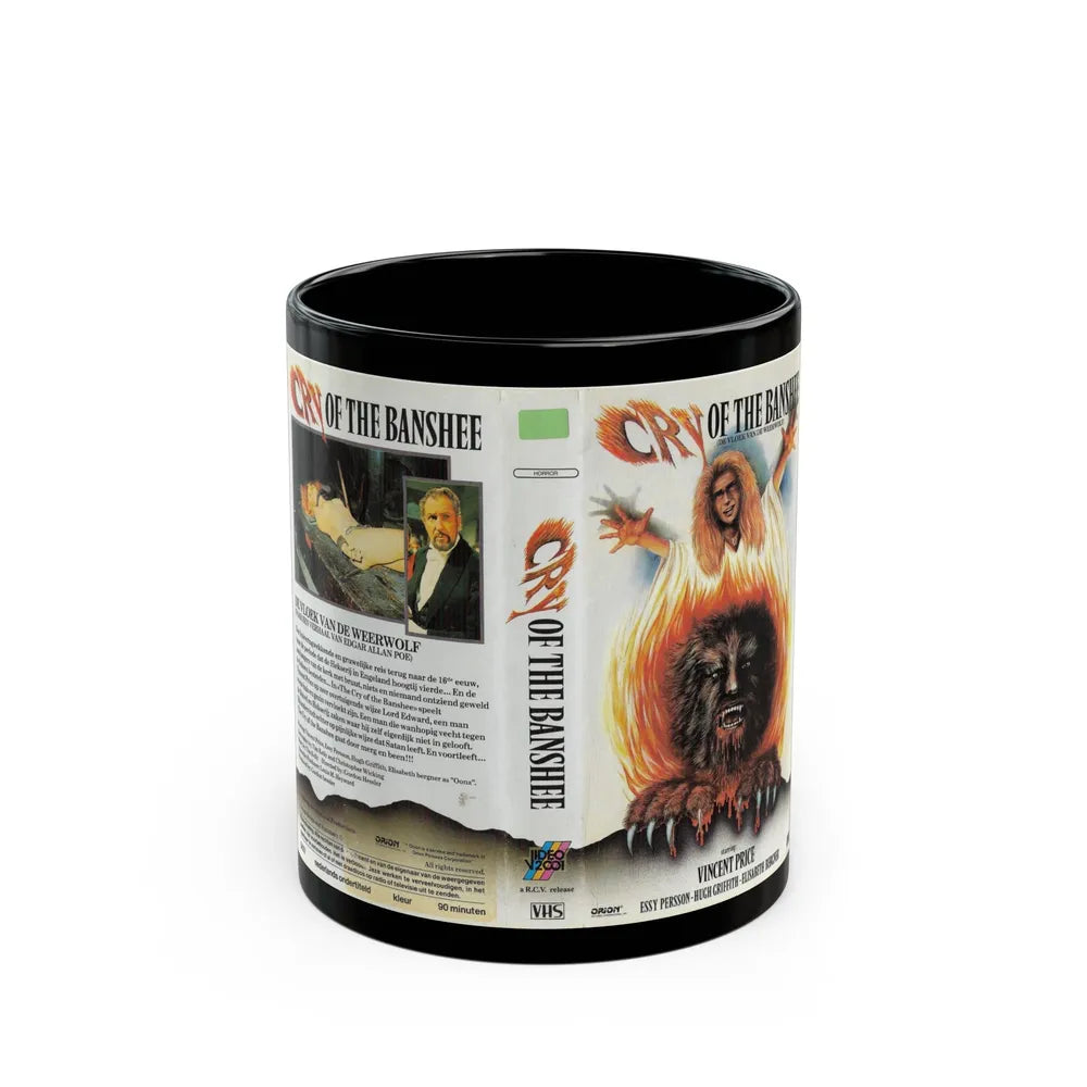 CRY OF THE BANSHEE (VHS COVER) - Black Coffee Mug-11oz-Go Mug Yourself