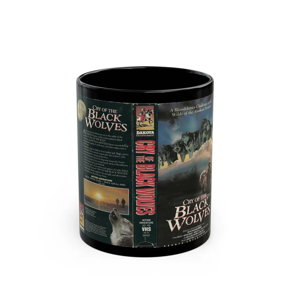 CRY OF THE BLACK WOLVES (VHS COVER) - Black Coffee Mug-11oz-Go Mug Yourself