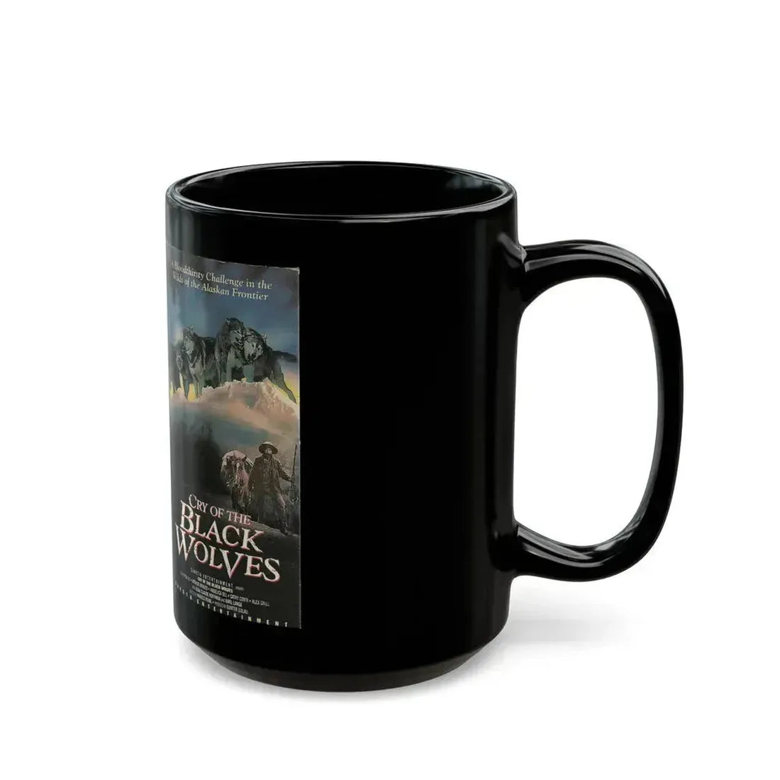 CRY OF THE BLACK WOLVES (VHS COVER) - Black Coffee Mug - Go Mug Yourself