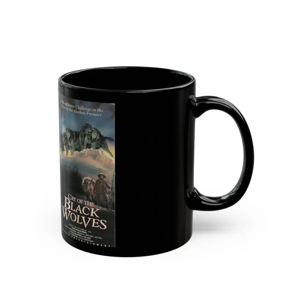 CRY OF THE BLACK WOLVES (VHS COVER) - Black Coffee Mug-Go Mug Yourself