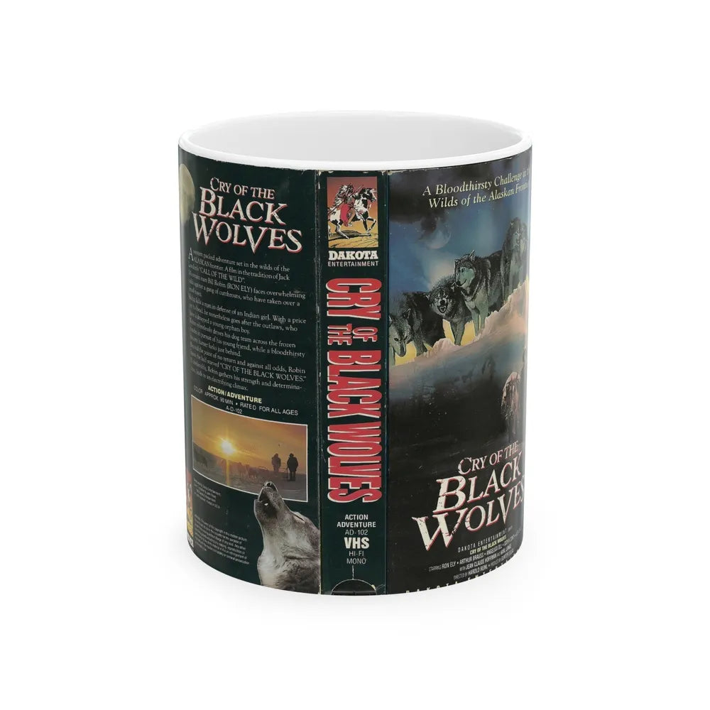 CRY OF THE BLACK WOLVES (VHS COVER) - White Coffee Mug-11oz-Go Mug Yourself