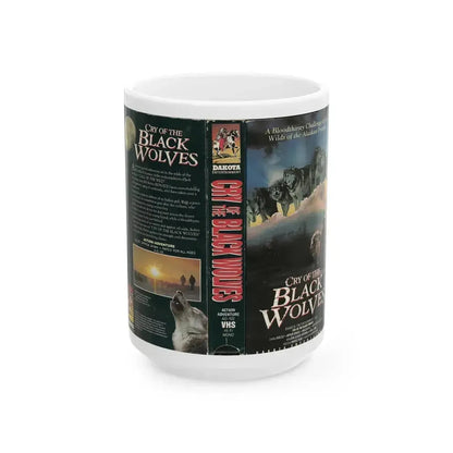 CRY OF THE BLACK WOLVES (VHS COVER) - White Coffee Mug 15oz - Go Mug Yourself