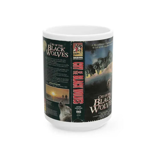 CRY OF THE BLACK WOLVES (VHS COVER) - White Coffee Mug 15oz - Go Mug Yourself