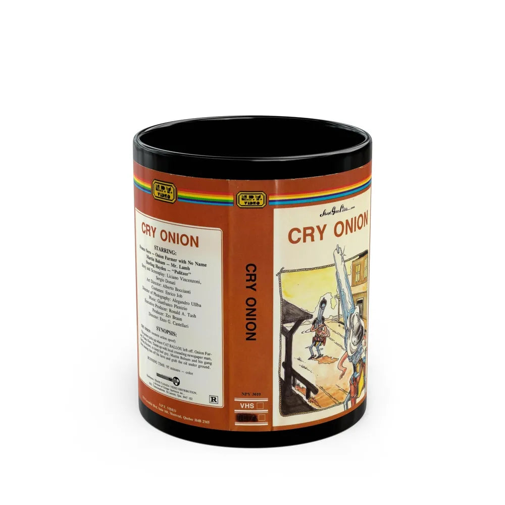 CRY ONION (VHS COVER) - Black Coffee Mug-11oz-Go Mug Yourself