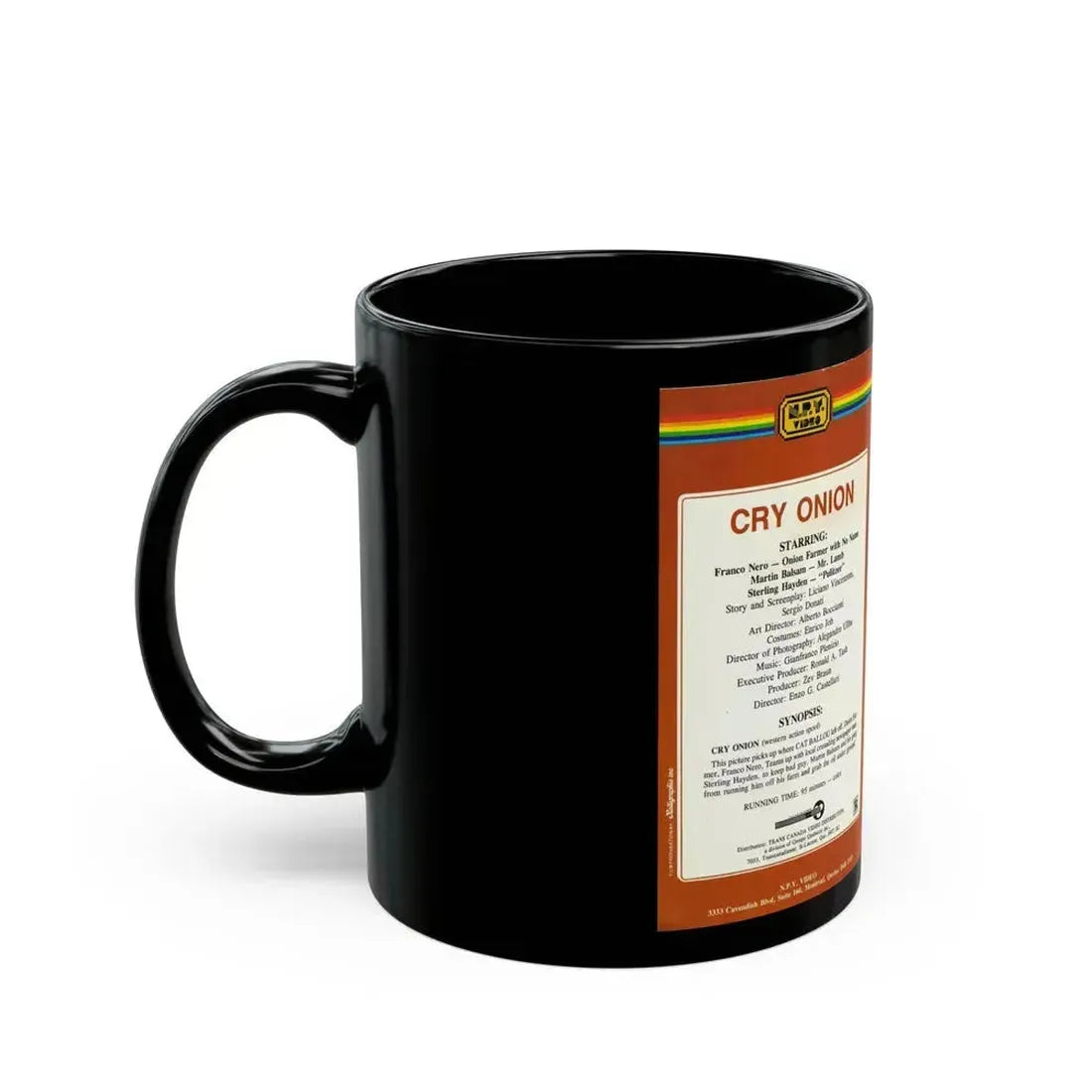 CRY ONION (VHS COVER) - Black Coffee Mug - Go Mug Yourself