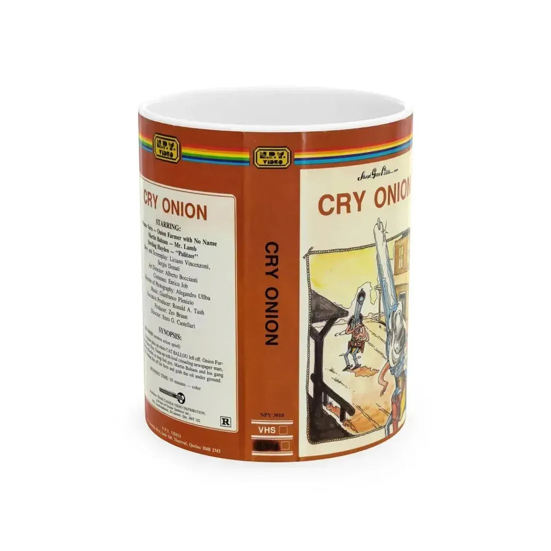 CRY ONION (VHS COVER) - White Coffee Mug 11oz - Go Mug Yourself
