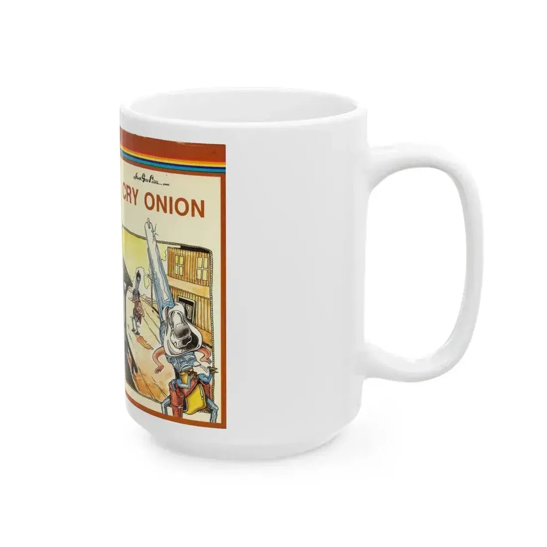 CRY ONION (VHS COVER) - White Coffee Mug - Go Mug Yourself