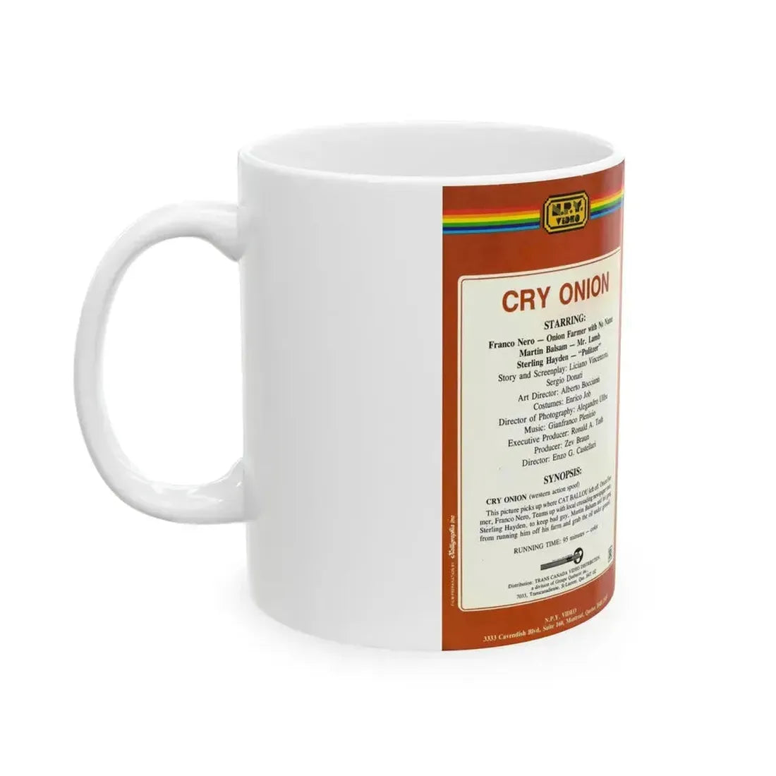 CRY ONION (VHS COVER) - White Coffee Mug - Go Mug Yourself
