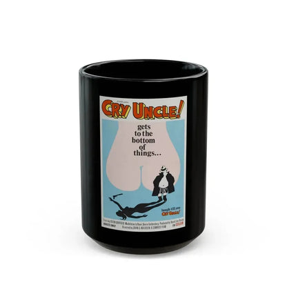 CRY UNCLE! 1971 Movie Poster - Black Coffee Mug 15oz - Go Mug Yourself