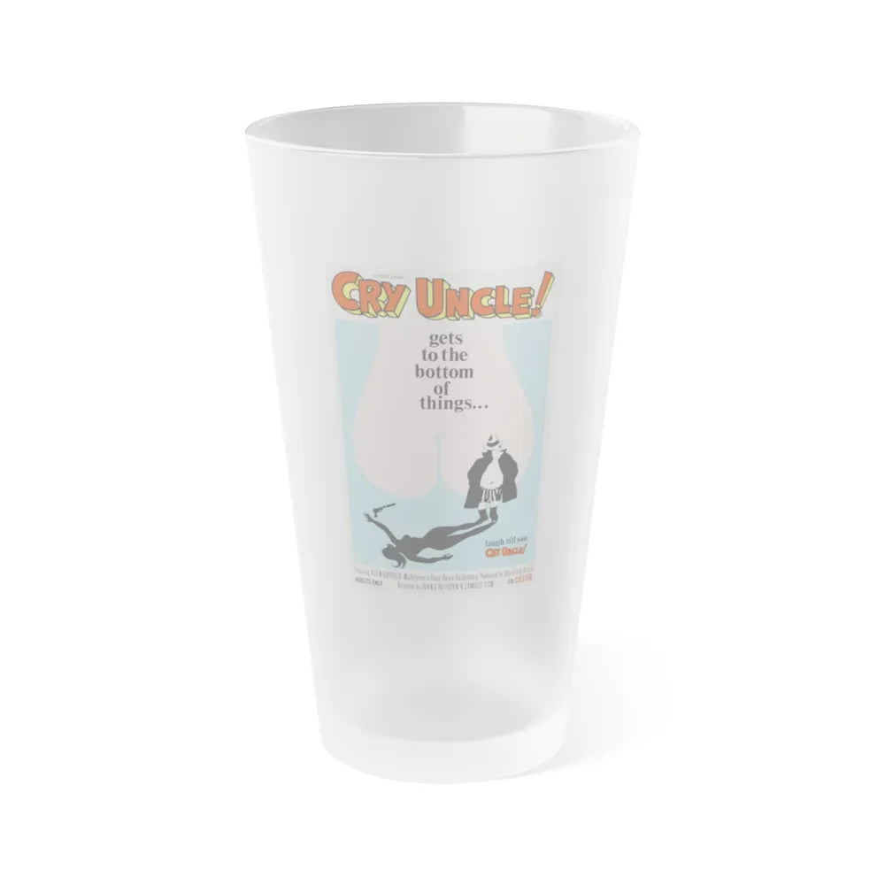 CRY UNCLE! 1971 Movie Poster - Frosted Pint Glass 16oz-16oz-Frosted-Go Mug Yourself