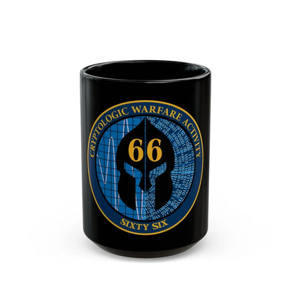 Cryptologic Warfare Activity 66 (U.S. Navy) Black Coffee Mug-15oz-Go Mug Yourself