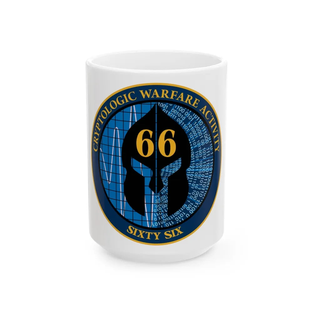 Cryptologic Warfare Activity 66 (U.S. Navy) White Coffee Mug-15oz-Go Mug Yourself