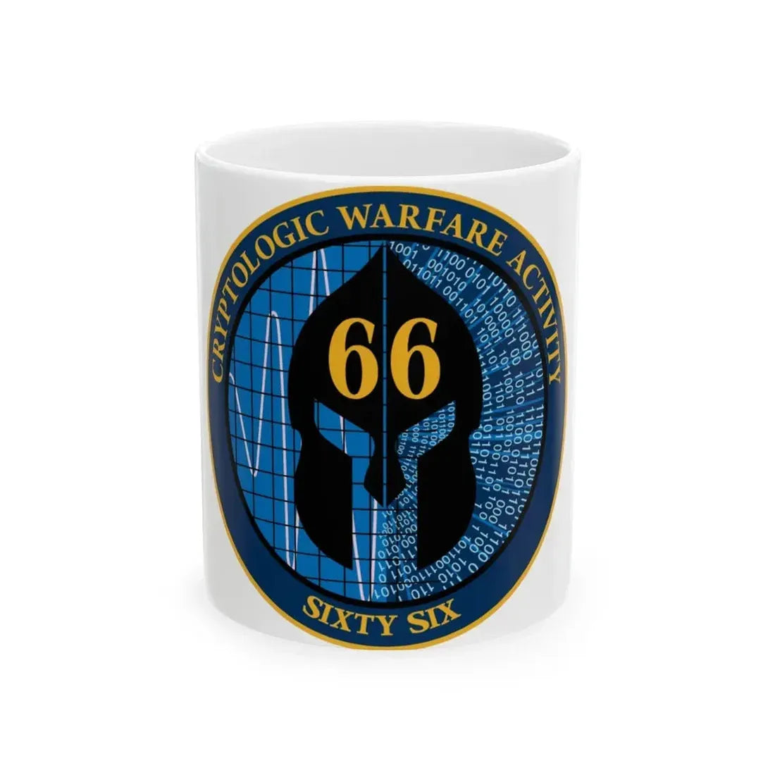 Cryptologic Warfare Activity 66 (U.S. Navy) White Coffee Mug 11oz - Go Mug Yourself