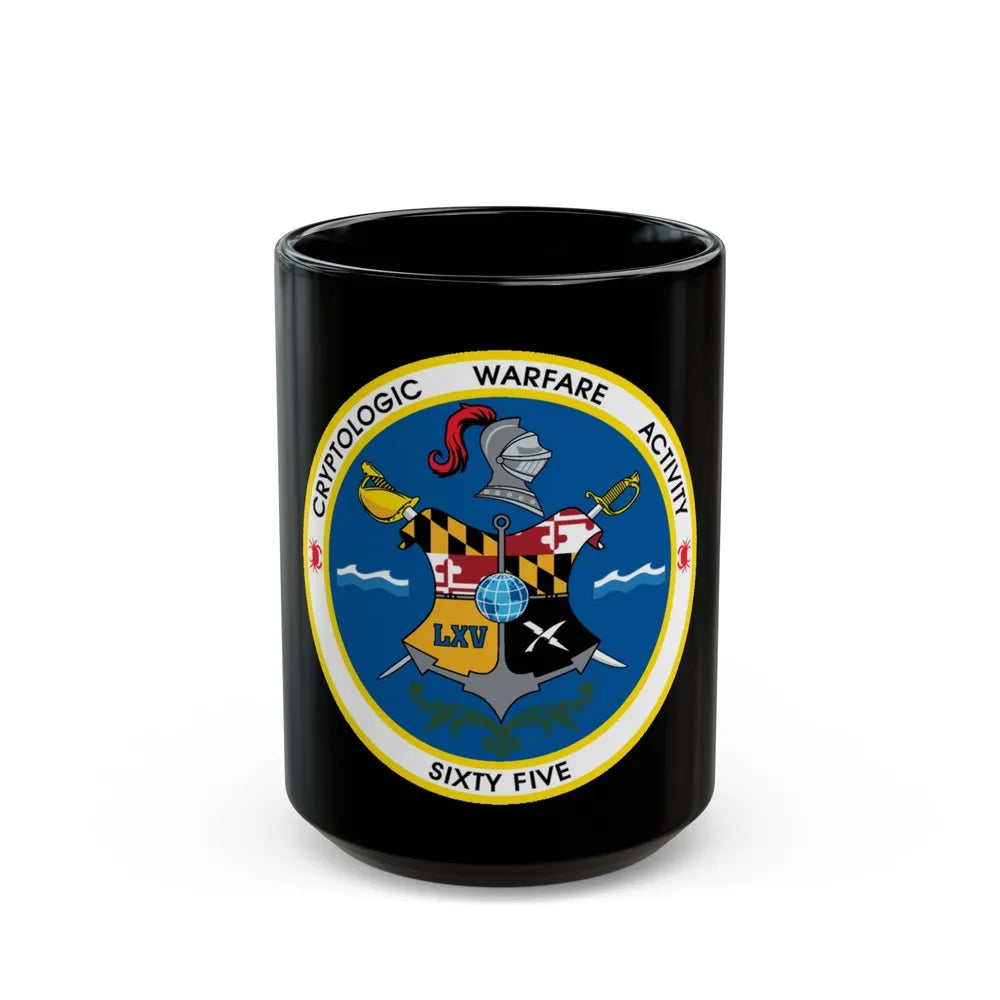 Cryptologic Warfare Activity Sixty Five (U.S. Navy) Black Coffee Mug-15oz-Go Mug Yourself