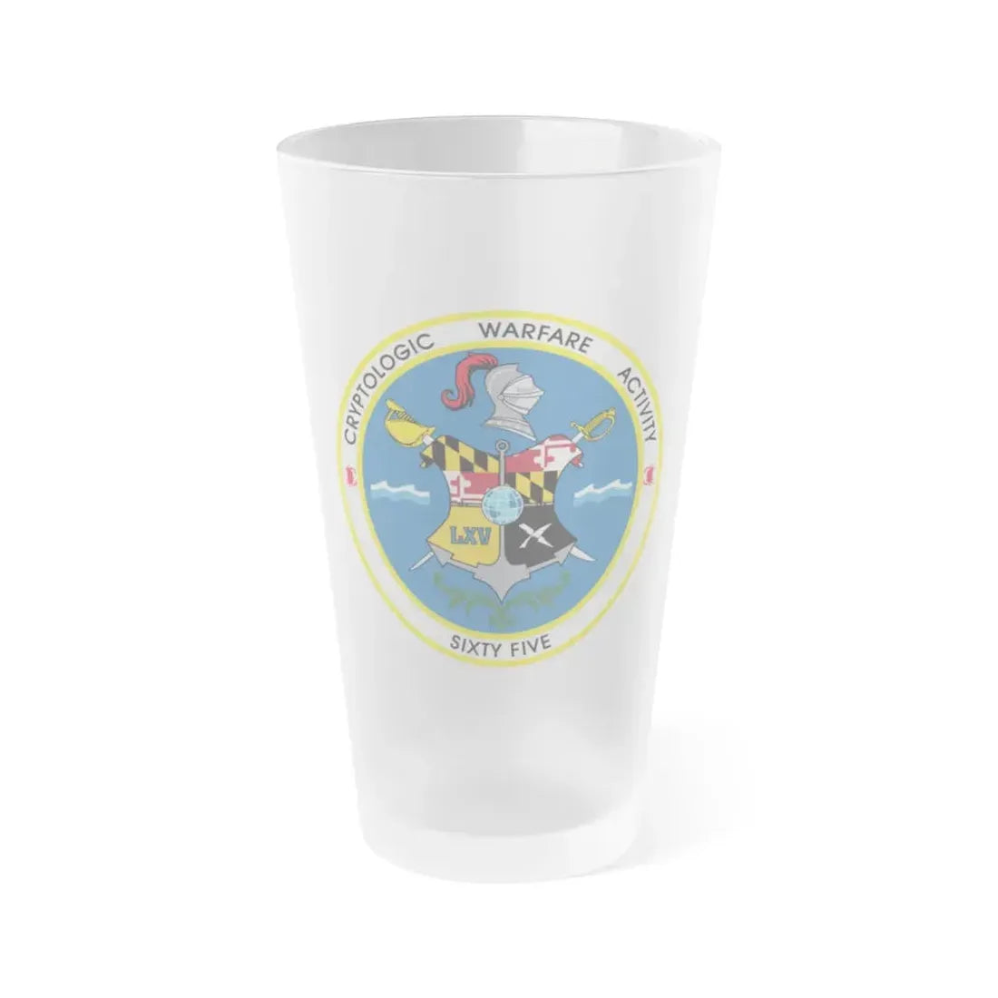 Cryptologic Warfare Activity Sixty Five (U.S. Navy) Frosted Pint Glass 16oz Default Title - Go Mug Yourself