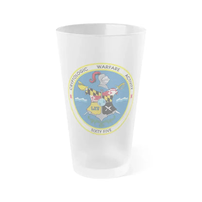 Cryptologic Warfare Activity Sixty Five (U.S. Navy) Frosted Pint Glass 16oz Default Title - Go Mug Yourself
