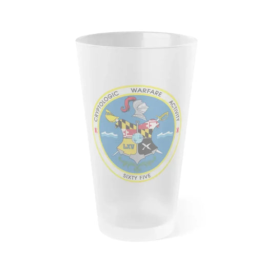 Cryptologic Warfare Activity Sixty Five (U.S. Navy) Frosted Pint Glass 16oz Default Title - Go Mug Yourself