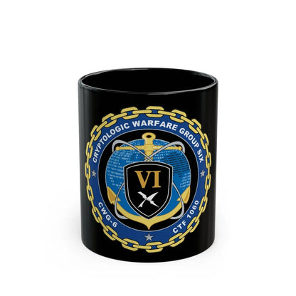 Cryptologic Warfare Group Six CWG 6 CTF 1060 (U.S. Navy) Black Coffee Mug-11oz-Go Mug Yourself