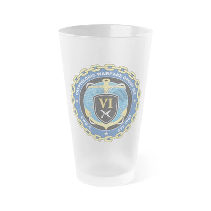 Cryptologic Warfare Group Six CWG 6 CTF 1060 (U.S. Navy) Frosted Pint Glass 16oz-Go Mug Yourself