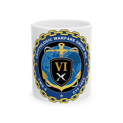 Cryptologic Warfare Group Six CWG 6 CTF 1060 (U.S. Navy) White Coffee Mug-11oz-Go Mug Yourself