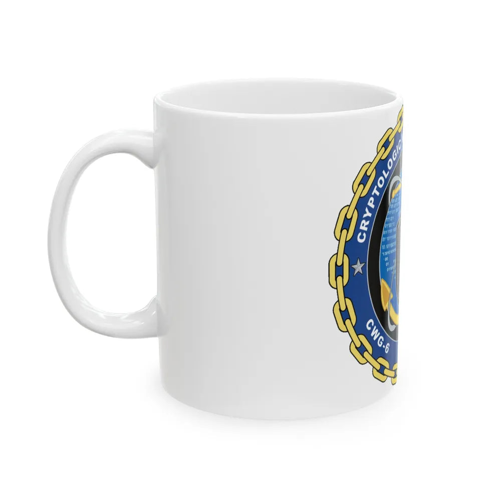 Cryptologic Warfare Group Six CWG 6 CTF 1060 (U.S. Navy) White Coffee Mug-Go Mug Yourself