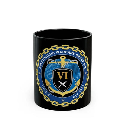 Cryptologic Warfare Group Six CWG 6 CTF 1060 (U.S. Navy) Black Coffee Mug 11oz - Go Mug Yourself