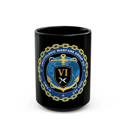 Cryptologic Warfare Group Six CWG 6 CTF 1060 (U.S. Navy) Black Coffee Mug 15oz - Go Mug Yourself