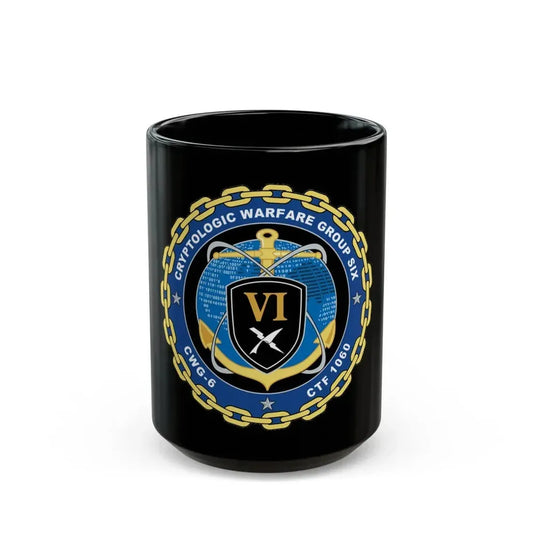 Cryptologic Warfare Group Six CWG 6 CTF 1060 (U.S. Navy) Black Coffee Mug 15oz - Go Mug Yourself