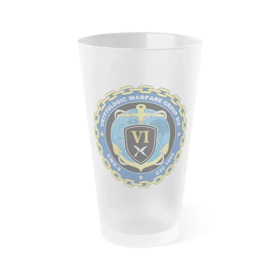 Cryptologic Warfare Group Six CWG 6 CTF 1060 (U.S. Navy) Frosted Pint Glass 16oz Default Title - Go Mug Yourself