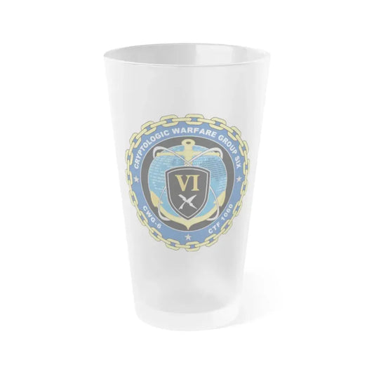 Cryptologic Warfare Group Six CWG 6 CTF 1060 (U.S. Navy) Frosted Pint Glass 16oz Default Title - Go Mug Yourself