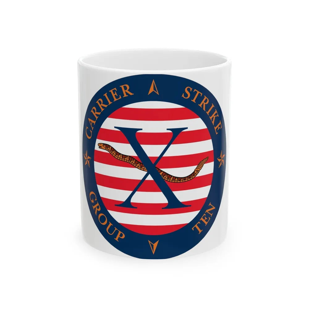 CSG 10 (U.S. Navy) White Coffee Mug-11oz-Go Mug Yourself