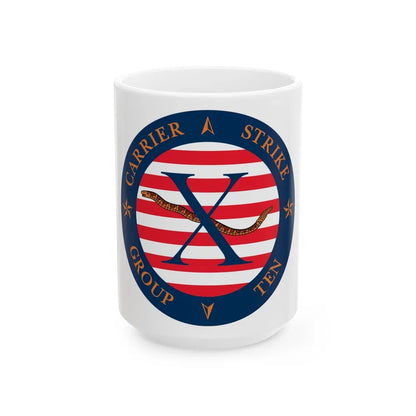 CSG 10 (U.S. Navy) White Coffee Mug-15oz-Go Mug Yourself