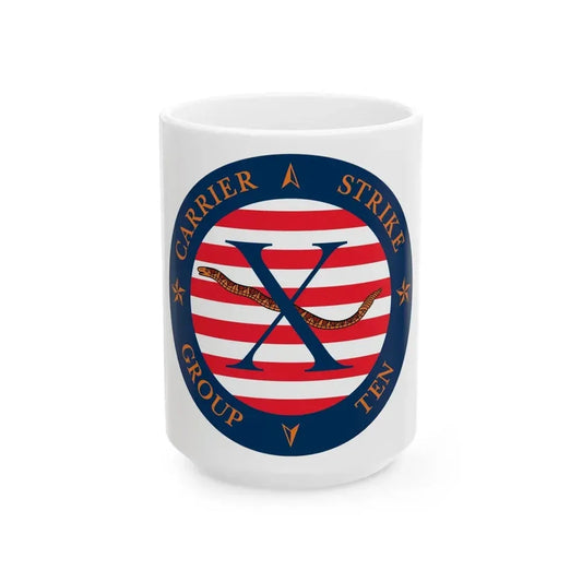 CSG 10 (U.S. Navy) White Coffee Mug 15oz - Go Mug Yourself