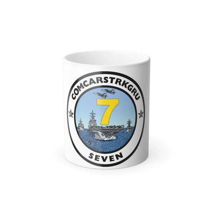 CSG 7 Carrier Strike Group Seven COMCARSTRKGRU SEVEN (U.S. Navy) Color Changing Mug 11oz Default Title 11oz - Go Mug Yourself