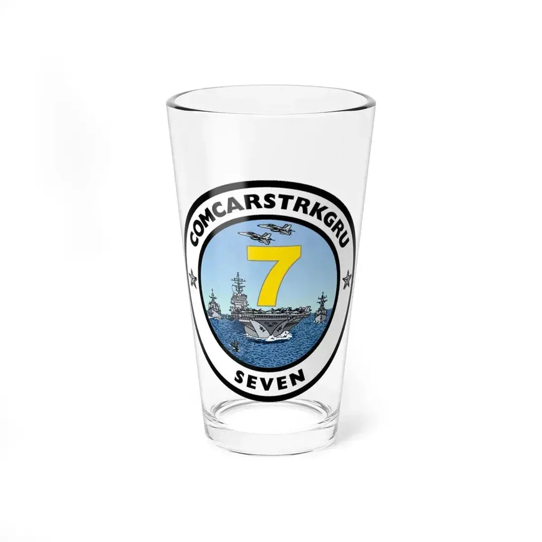 CSG 7 Carrier Strike Group Seven COMCARSTRKGRU SEVEN (U.S. Navy) Pint Glass 16oz 16oz - Go Mug Yourself