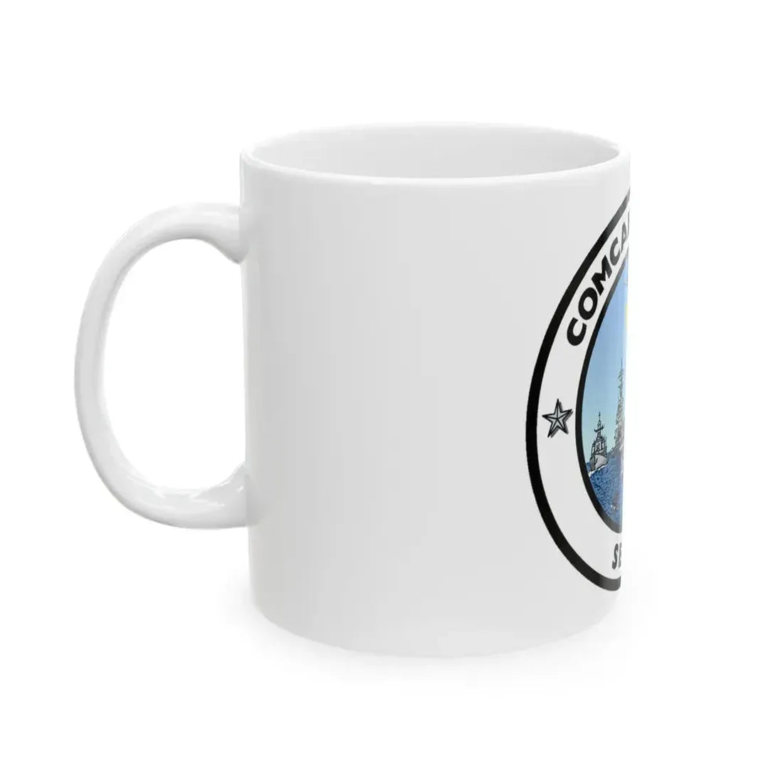 CSG 7 Carrier Strike Group Seven COMCARSTRKGRU SEVEN (U.S. Navy) White Coffee Mug - Go Mug Yourself