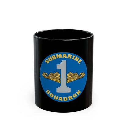 CSS 1 Gold Commander Submarine Squadron 1 (U.S. Navy) Black Coffee Mug-11oz-Go Mug Yourself