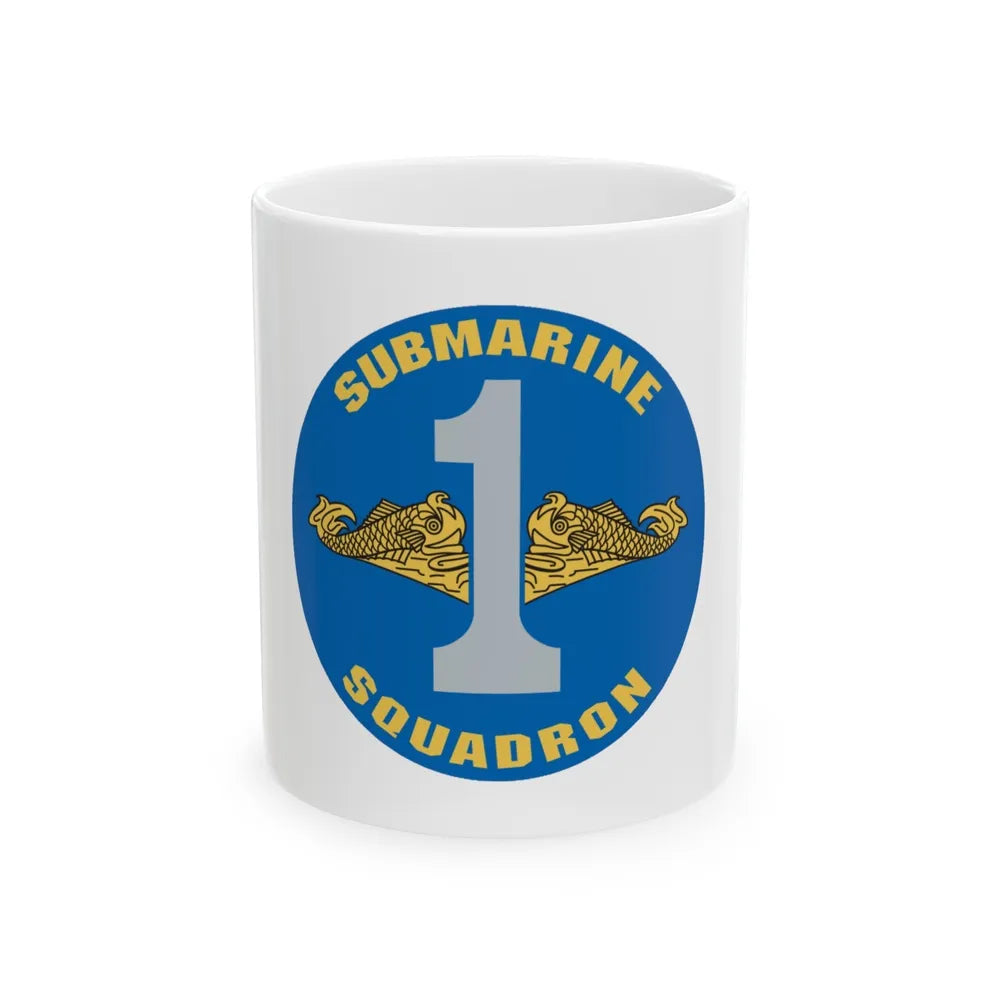 CSS 1 Gold Commander Submarine Squadron 1 (U.S. Navy) White Coffee Mug-11oz-Go Mug Yourself