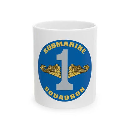 CSS 1 Gold Commander Submarine Squadron 1 (U.S. Navy) White Coffee Mug-11oz-Go Mug Yourself