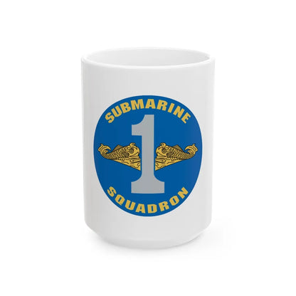 CSS 1 Gold Commander Submarine Squadron 1 (U.S. Navy) White Coffee Mug-15oz-Go Mug Yourself