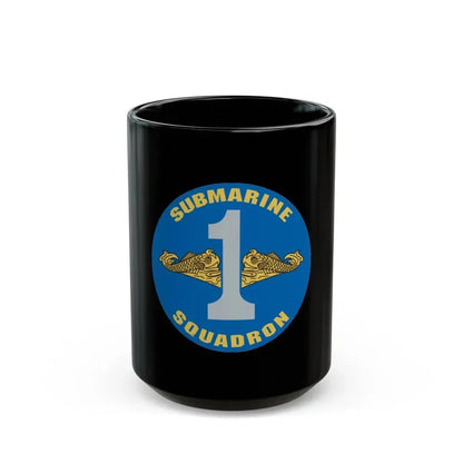 CSS 1 Gold Commander Submarine Squadron 1 (U.S. Navy) Black Coffee Mug 15oz - Go Mug Yourself