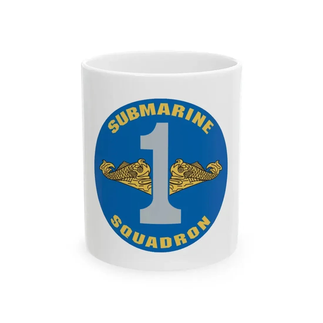 CSS 1 Gold Commander Submarine Squadron 1 (U.S. Navy) White Coffee Mug 11oz - Go Mug Yourself