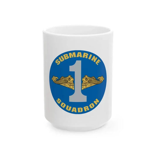 CSS 1 Gold Commander Submarine Squadron 1 (U.S. Navy) White Coffee Mug 15oz - Go Mug Yourself
