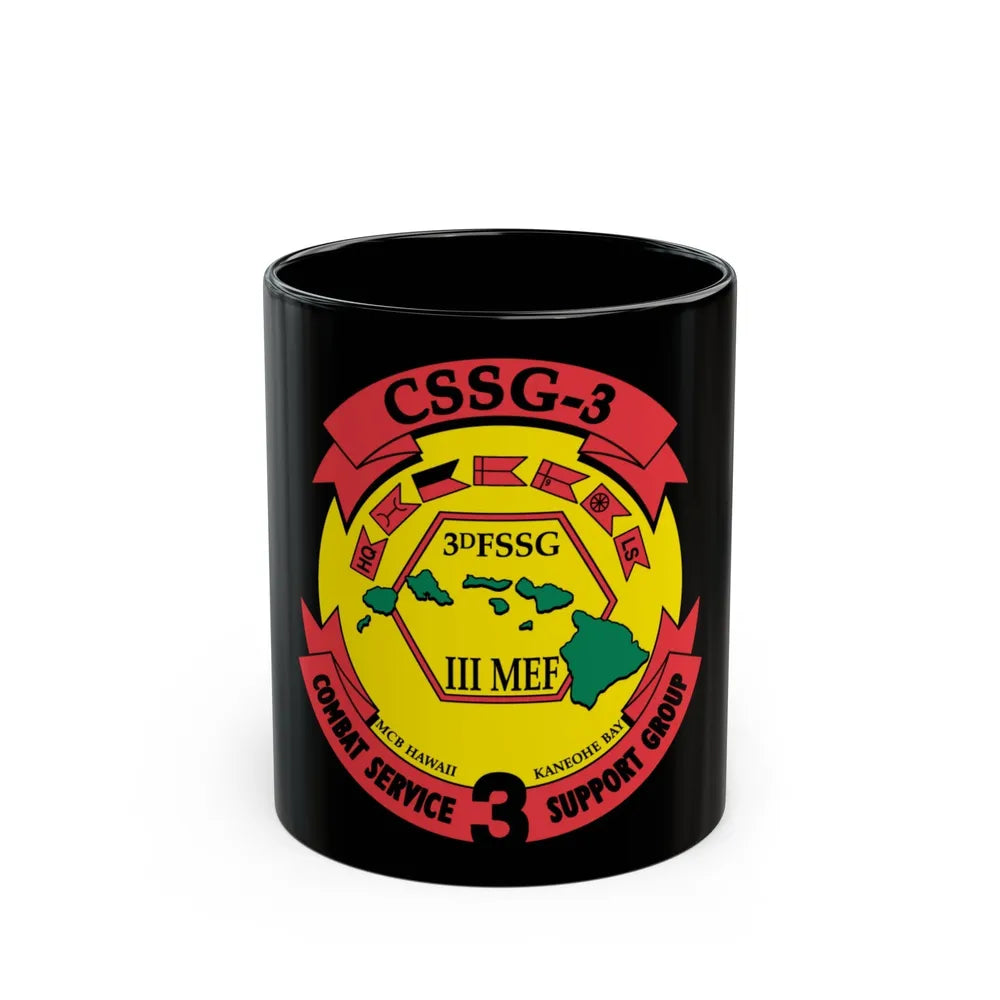 CSSG 3 Combat Service Support Group 3 (USMC) Black Coffee Mug-11oz-Go Mug Yourself