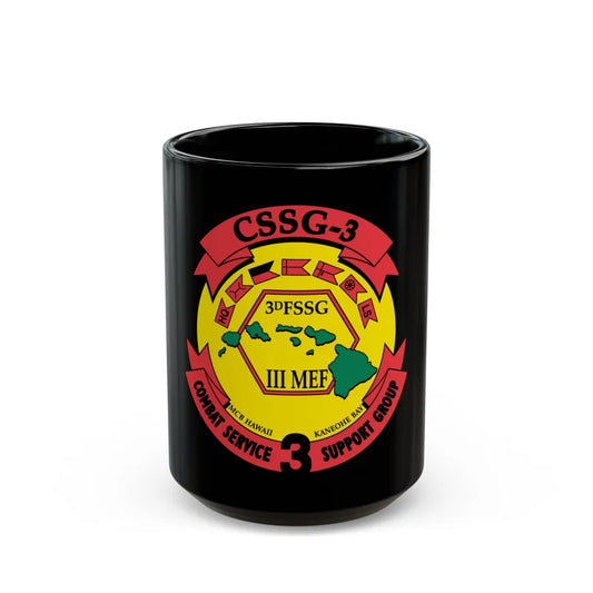 CSSG 3 Combat Service Support Group 3 (USMC) Black Coffee Mug-15oz-Go Mug Yourself