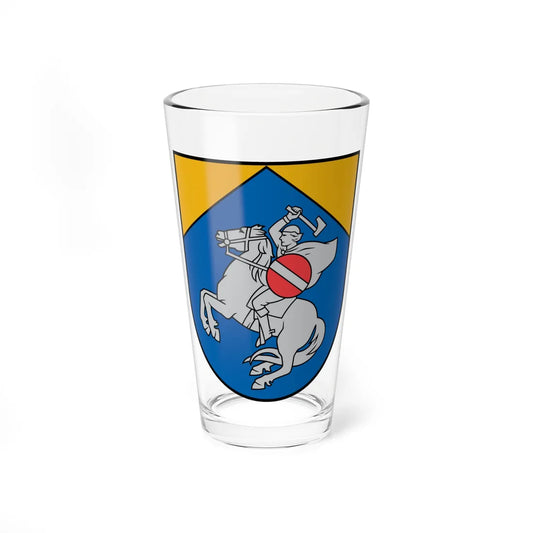 Cēsu novada ģerbonis (Latvia) (Coat of Arms) Pint Glass 16oz 16oz - Go Mug Yourself