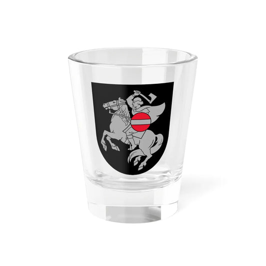 Cēsu rajona ģerbonis (Latvia) (Coat of Arms) Shot Glass 1.5oz 1.5oz - Go Mug Yourself